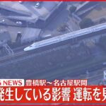 【速報】東海道新幹線・豊橋～名古屋で停電発生　一部区間で運転を見合わせ