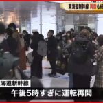 【ほぼ全区間で遅れ】東海道新幹線が再開も…東京駅で多くの人が改札内に入れず、切符売り場に長蛇の列