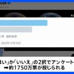 マスク氏実施のアンケート「ツイッターのトップ辞任すべき」が過半数に｜TBS NEWS DIG