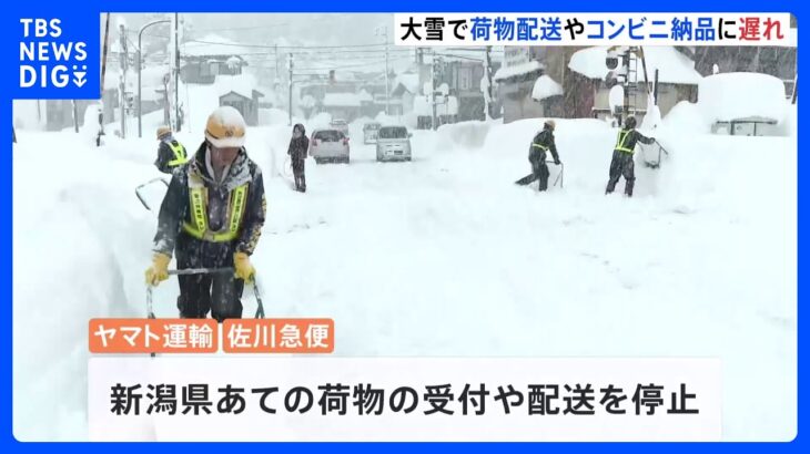 大雪の影響で新潟への荷物受付を停止　コンビニでは商品の配送遅延も｜TBS NEWS DIG