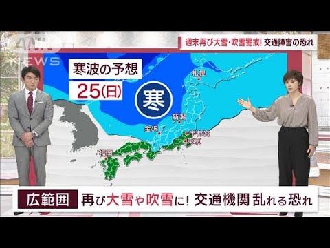 【関東の天気】寒さ本番　週末は再び大雪・吹雪警戒(2022年12月20日)