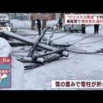 “クリスマス寒波”で列島混乱　暴風雪で電柱折れ通行止め　物流寸断でスーパーの不安(2022年12月23日)