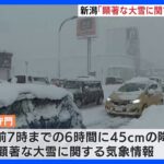 新潟県に「顕著な大雪に関する気象情報」　JR運転見合わせ、高速道路通行止めなど交通機関に影響｜TBS NEWS DIG