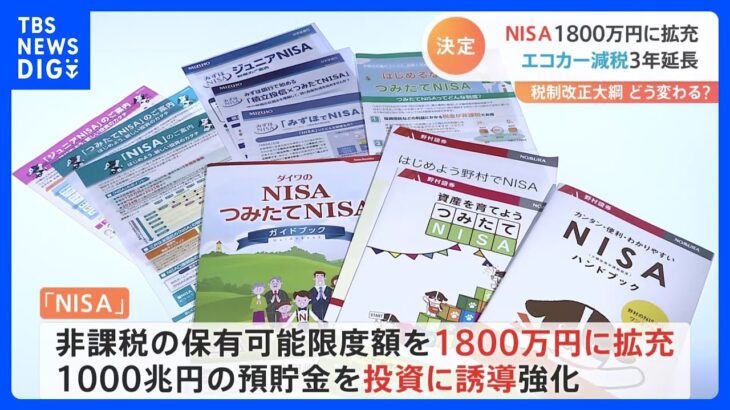 NISA1800万円に拡充　投資に誘導する流れを強化｜TBS NEWS DIG
