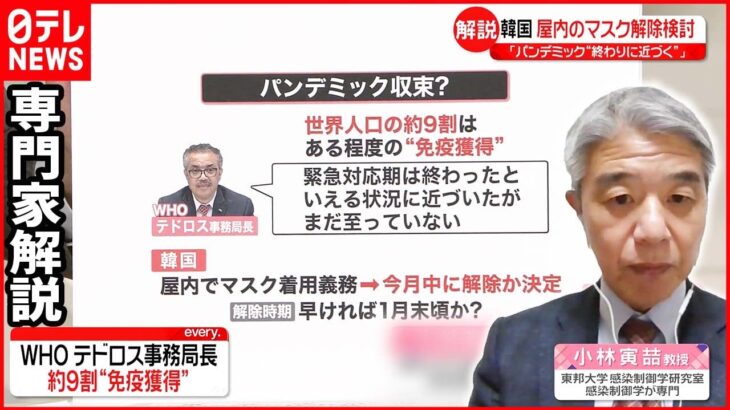 【専門家解説】WHOテドロス事務局長…世界人口の約9割“免疫獲得” 海外では新たな動きも 新型コロナ