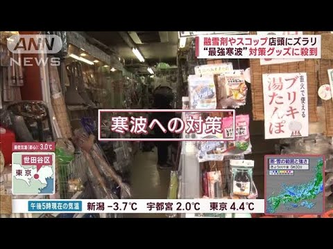 “10年に一度”対策グッズに殺到　融雪剤やスコップ店頭にズラリ(2023年1月24日)