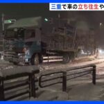 1月の観測史上1位 11センチの積雪　三重県で車の立往生やスリップ相次ぐ　中部空港では国内線27便が欠航【最強寒波】｜TBS NEWS DIG