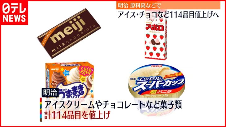 【明治】アイス・チョコレートなど114品目値上げへ…原料高などで