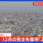 【速報】12月の完全失業率2.5%で横ばい 年平均は2.6% 4年ぶり改善｜TBS NEWS DIG