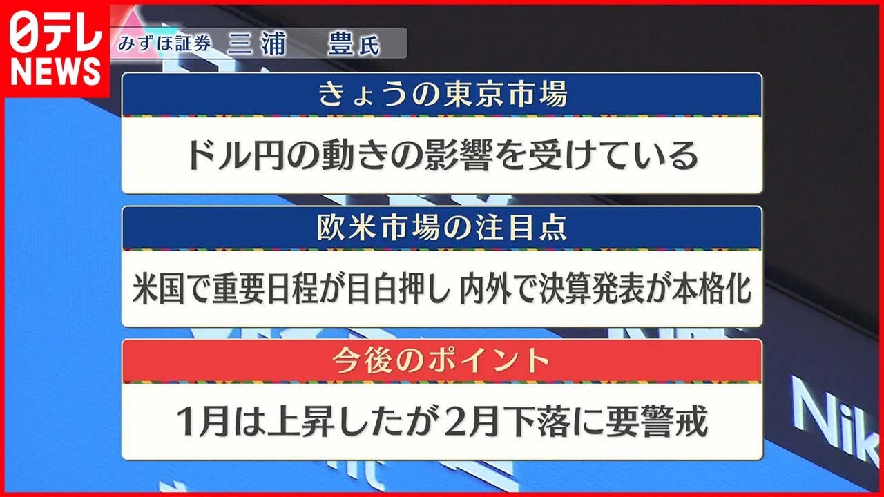 【1月30日株価市場】株価見通しは? 三浦豊氏が解説