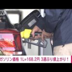 【速報】ガソリン価格168.2円/L　前週から0.3円値上がり　3週ぶりの値上がり(2023年1月12日)