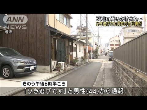 250m追われた末に“ひき逃げ”　自転車の男性重傷　大阪・堺(2023年1月11日)