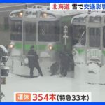 【最強寒波】北海道は雪続く　26日もJRのダイヤ大きく乱れる、特急33本含む354本が運休｜TBS NEWS DIG