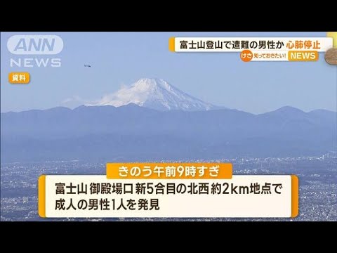 富士山で“心肺停止”男性を発見　遭難の28歳男性か(2023年1月4日)