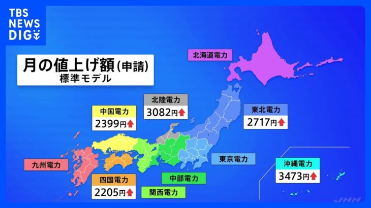 東電「規制料金」を3割前後値上げ申請へ　値上げ時期は6月以降の見通し｜TBS NEWS DIG