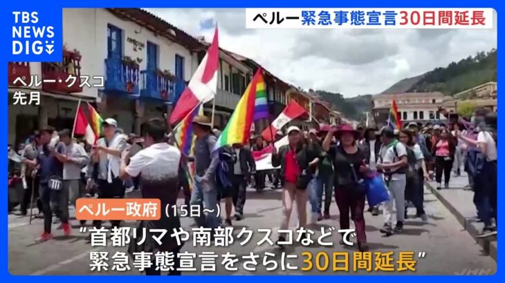 南米ペルーの緊急事態宣言、首都リマなどで30日間延長　前大統領支持者らの抗議デモ激化｜TBS NEWS DIG