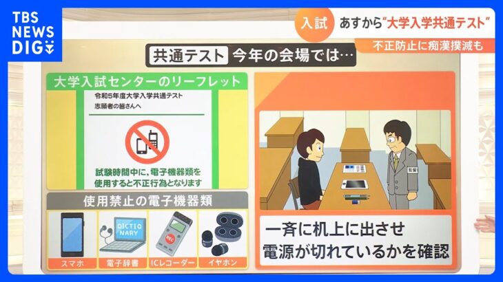 週末 太平洋側3週間ぶりの雨　1月14日から“大学入学共通テスト”　不正防止に痴漢撲滅も｜TBS NEWS DIG