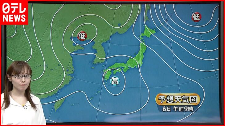 【天気】北陸から北の日本海側は雪続き風強い 太平洋側は広く晴れ