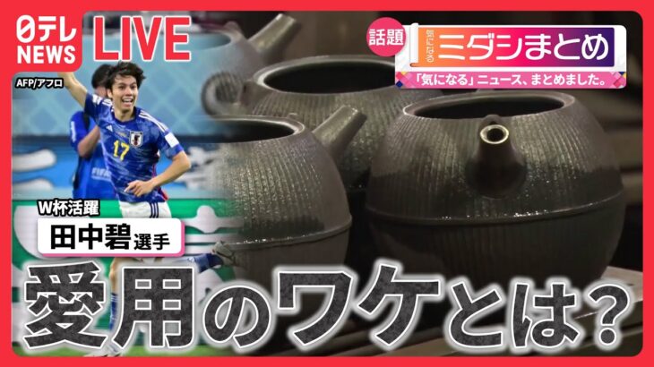 【見出しが気になるニュースまとめ】にわかに注目の「南部鉄器」田中碧選手が愛用で/カラス撃退に“最新装置” /三角コーンかぶり水中で高速スピン！鳥羽水族館のラッコなど（日テレNEWS LIVE）