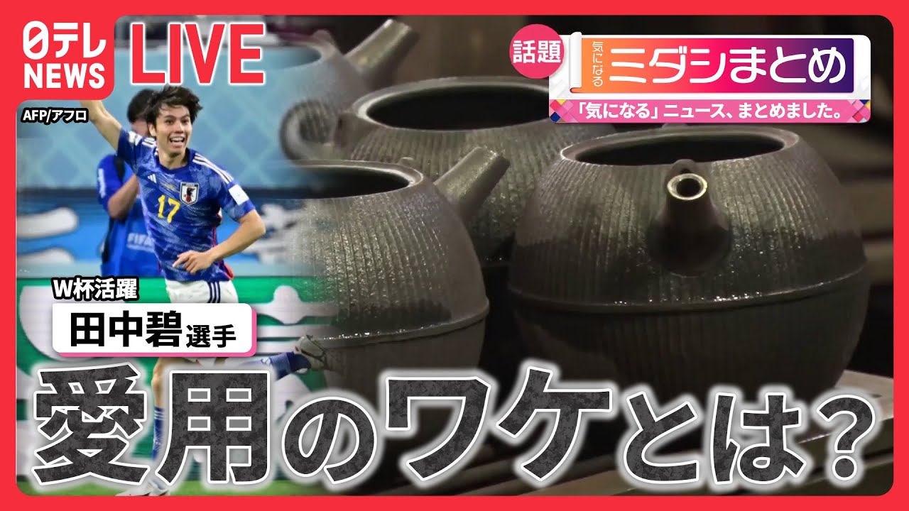 【見出しが気になるニュースまとめ】にわかに注目の「南部鉄器」田中碧選手が愛用で/カラス撃退に“最新装置” /三角コーンかぶり水中で高速スピン!鳥羽水族館のラッコなど(日テレNEWS LIVE)