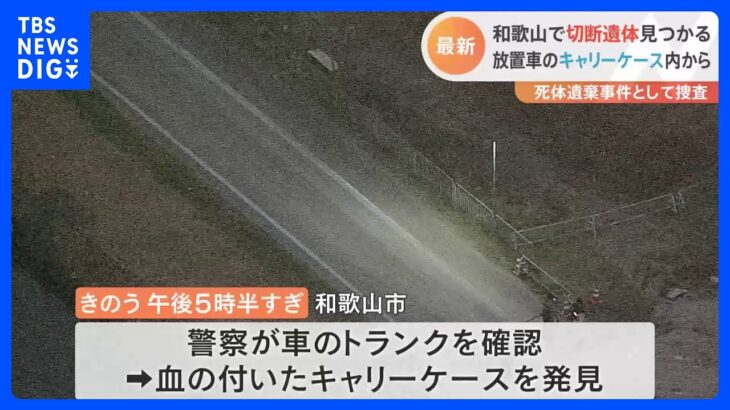 放置の車から…“切断遺体”発見　トランクに血の付いたキャリーケースが　和歌山・紀ノ川｜TBS NEWS DIG