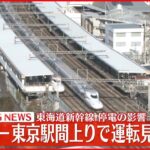 【速報】東海道新幹線　停電の影響で京都駅～東京駅間上りなどで運転見合わせ（現在は再開、22日午後2時25分時点）