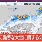 【速報】岡山県に顕著な大雪に関する気象情報　厳重な警戒必要