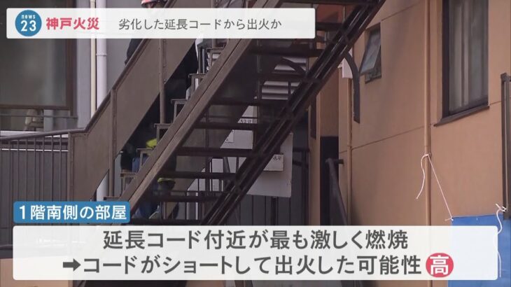 ８人死傷の火事『延長コード劣化で出火』か　キャスターに踏まれて断線とみられる（2023年1月24日）