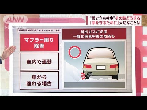 “雪で立ち往生”「命を守るために」大切なことは？(2023年1月25日)