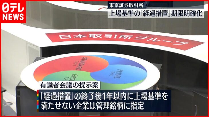 【東京証券取引所】上場企業「経過措置」期限明確化の案を提示