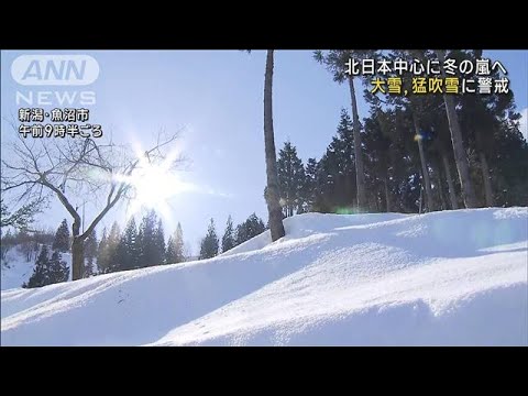 北日本中心に大雪・猛吹雪警戒　降雪50センチ予想も(2023年1月20日)