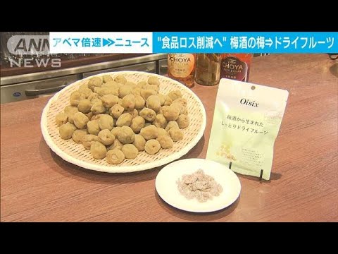 梅酒の梅をドライフルーツに　年間50トンの食品ロス削減に(2023年1月25日)