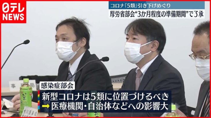 【速報】「5類」“3か月程度の準備期間”で了承 厚労省部会