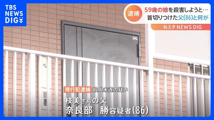 59歳娘を殺害未遂疑い　86歳父親を逮捕　娘は搬送後に死亡　殺人容疑に切り替え捜査　神奈川・平塚市｜TBS NEWS DIG