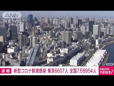 【速報】新型コロナ新規感染者　東京で6607人　全国で7万8954人(2023年1月21日)