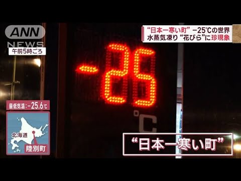 7日に都心で初雪？今季一寒さ　マイナス25℃“日本一寒い町”で珍しい現象続々(2023年1月6日)