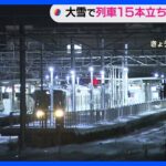 大雪の影響　JR西日本の京都線など15本の列車が立ち往生｜TBS NEWS DIG