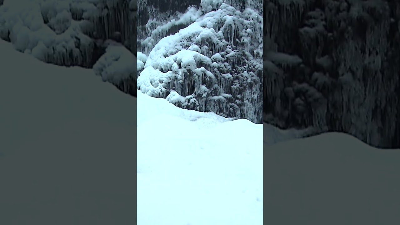 御船の滝がまるで氷の王宮…#Shorts #氷瀑