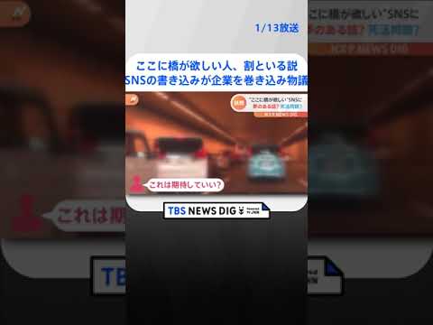 「ここに橋が欲しい人、割といる説」SNSの書き込みが企業を巻き込み物議に | TBS NEWS DIG #shorts