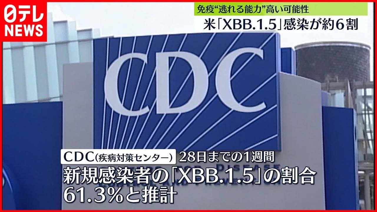 【新型コロナ】アメリカ　変異ウイルス「XBB.1.5」が約6割か