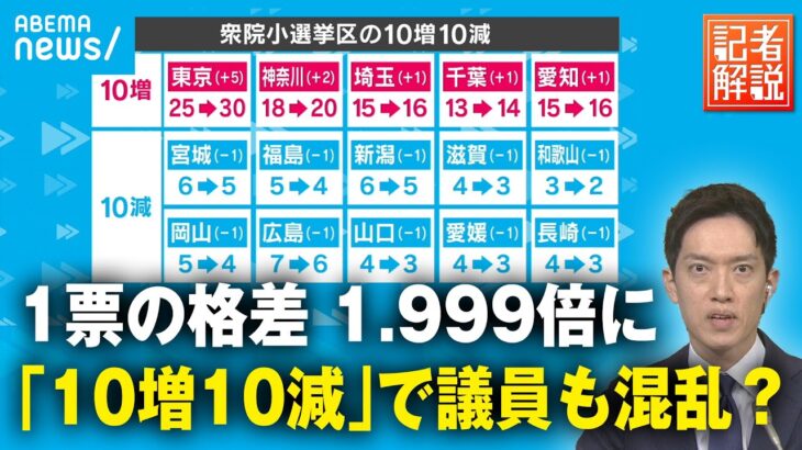 【衆院小選挙区】「10増10減」自公でモメるワケ 国民への影響は？｜政治部 平元真太郎記者