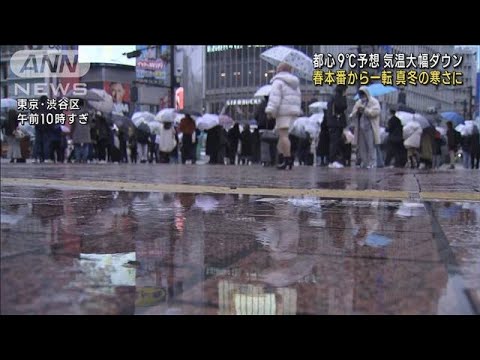 【春の陽気どこに】13日の関東　一転し真冬の寒さに(2023年2月13日)