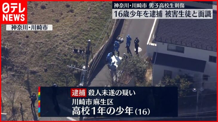 【川崎市男子高校生刺傷】被害生徒と面識ある16歳少年を殺人未遂容疑で逮捕