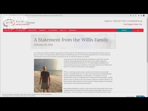 ブルース・ウィリスさん「認知症」家族が公表(2023年2月17日)