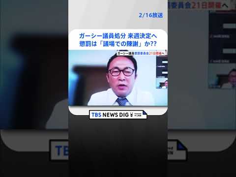 ガーシー議員の処分 来週決定へ　懲罰委21日開催で与野党合意　懲罰は「議場での陳謝」か| TBS NEWS DIG #shorts