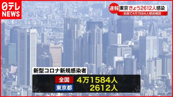 【新型コロナ】22日連続で前週より減少…東京2612人 全国4万1584人