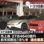【トヨタ】売上高27兆4640億円で過去最高も…半導体不足響き利益減少 去年4～12月期