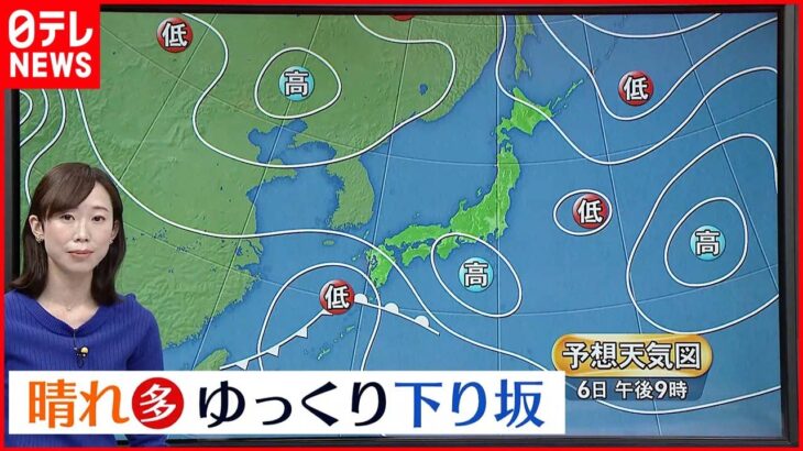 【天気】関東から中国・四国にかけて日中晴れ 九州は南部から次第に雨