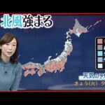 【天気】北海道～山陰の日本海側を中心に雪や雨 東海～関東沿岸中心ににわか雨も