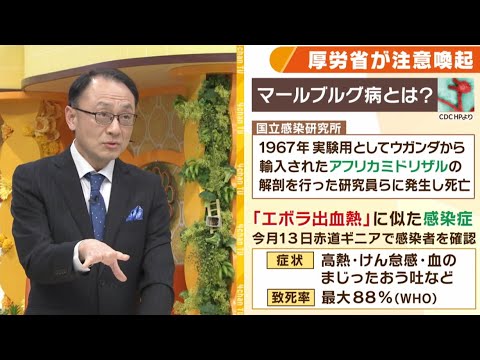 【解説】致死率８８％の感染症『マールブルグ病』海外で感染者確認され厚労省が注意喚起…日本では大丈夫なのか？専門家に聞いてみた（2023年2月17日）